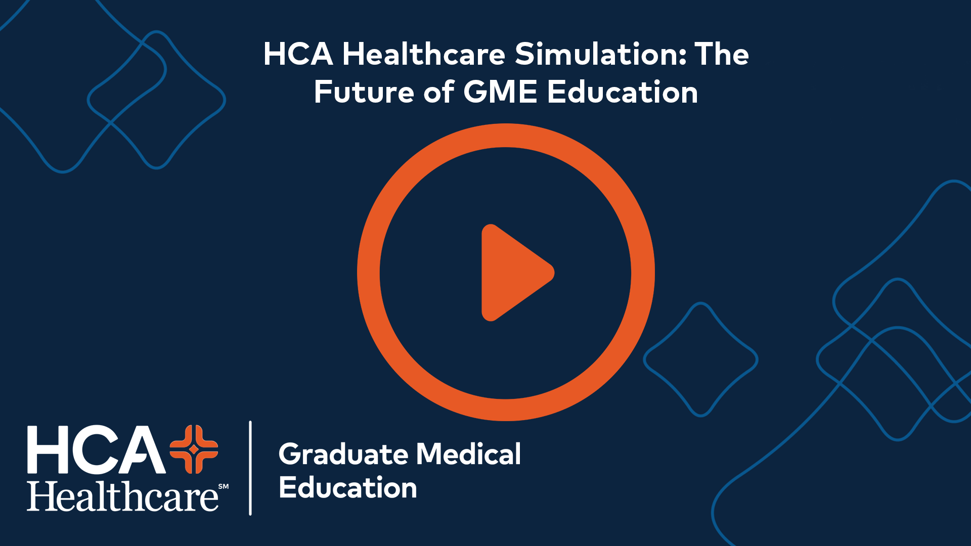 National Grand Rounds: HCA Healthcare Simulation: The Future of GME Education Banner